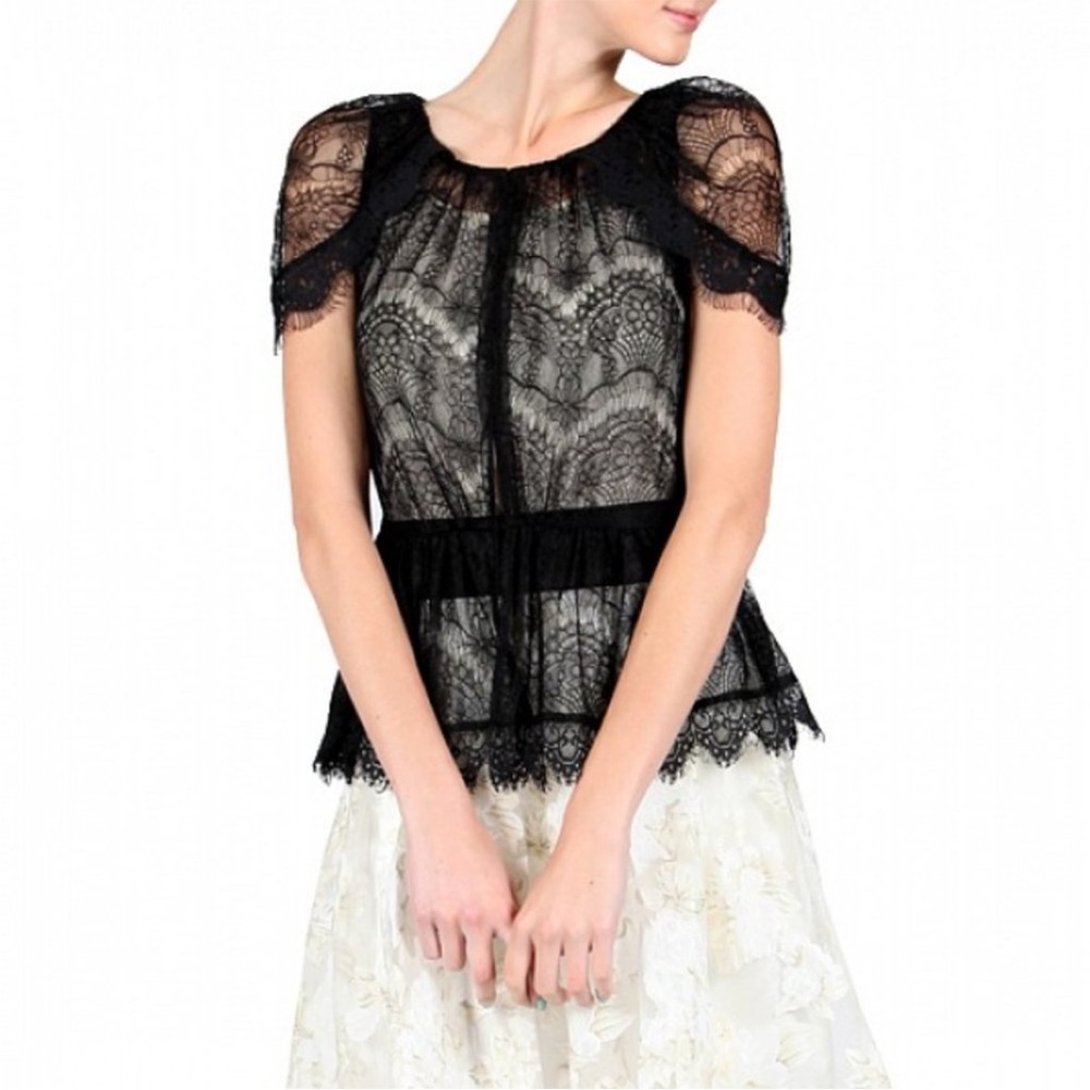 SALE!!!!! NWT Short Sleeve Lace Peplum Jacket Top